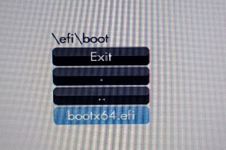 Select efi file for boot